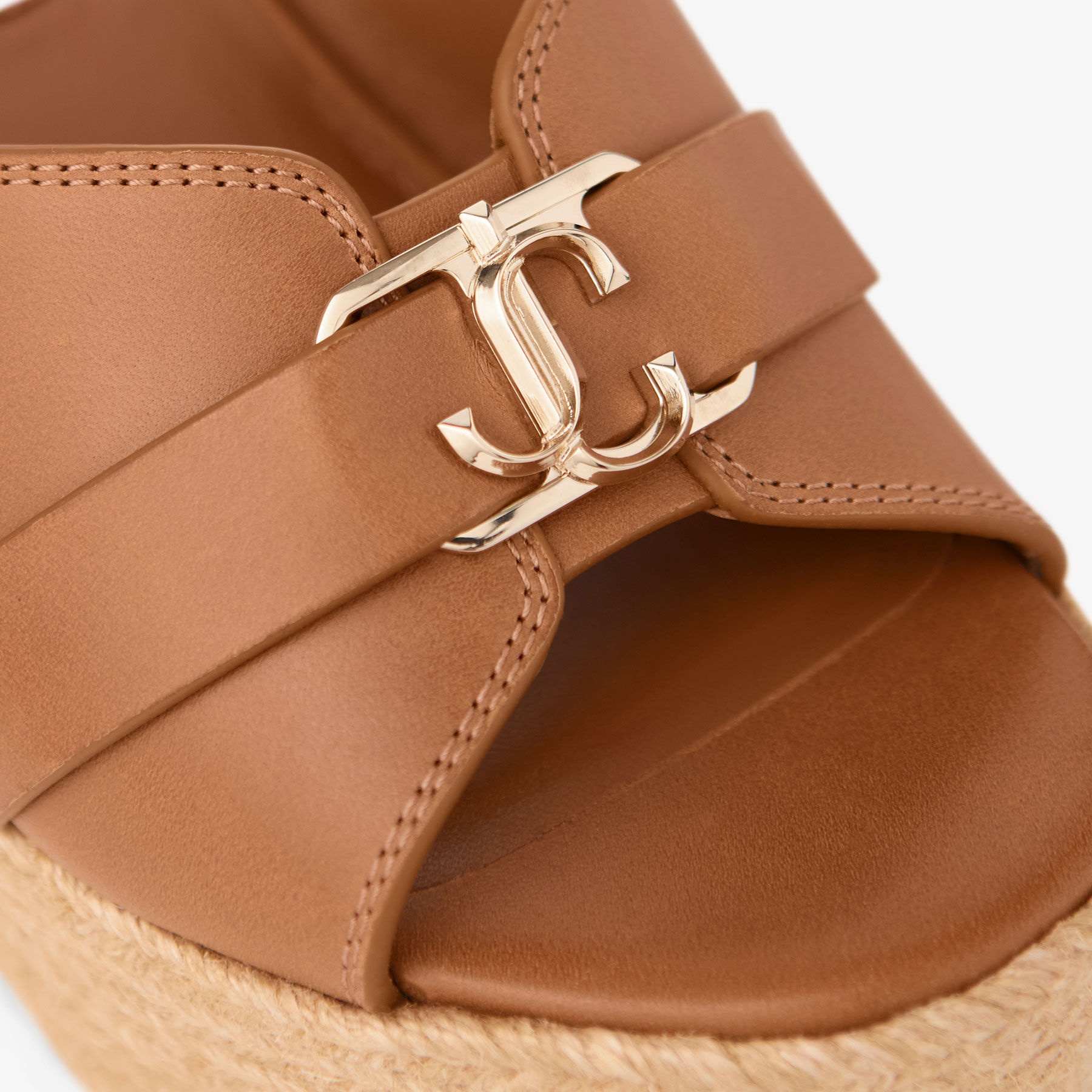 Leda Wedge 100
Tan Nappa Leather Mule Wedge - 4