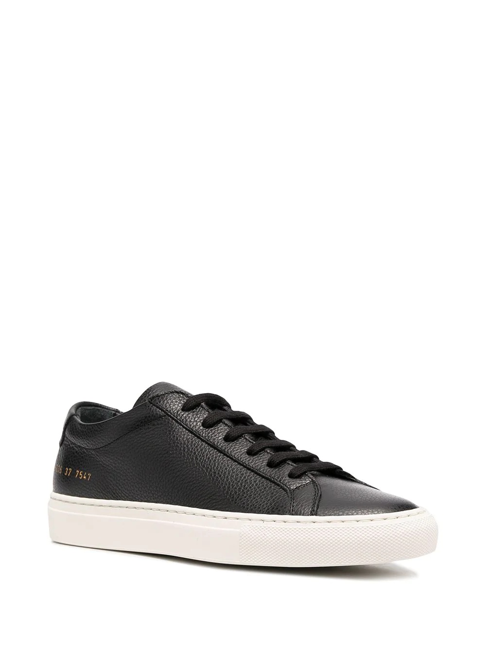 pebbled-finish low-top sneakers - 2