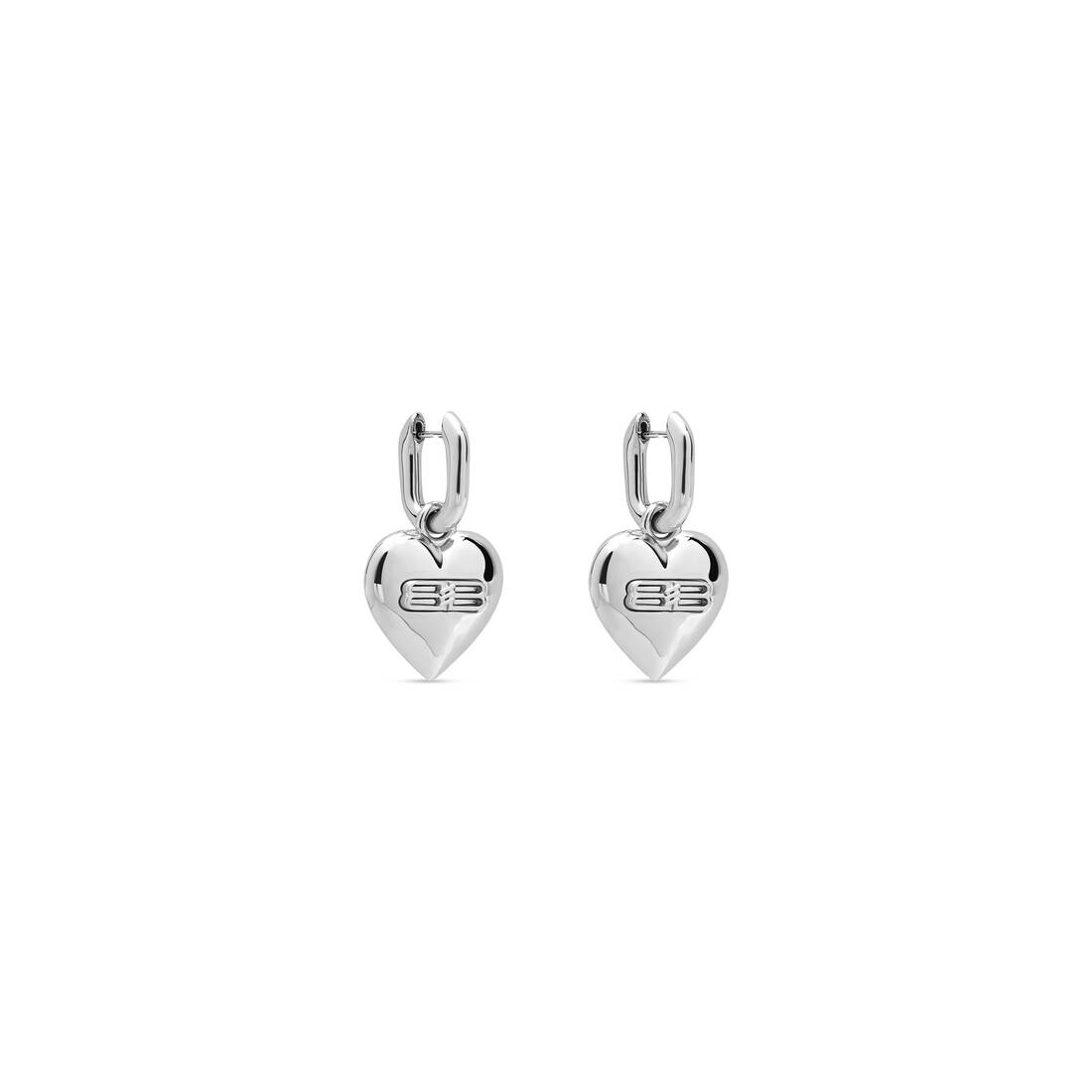 bb icon heart earrings - 3