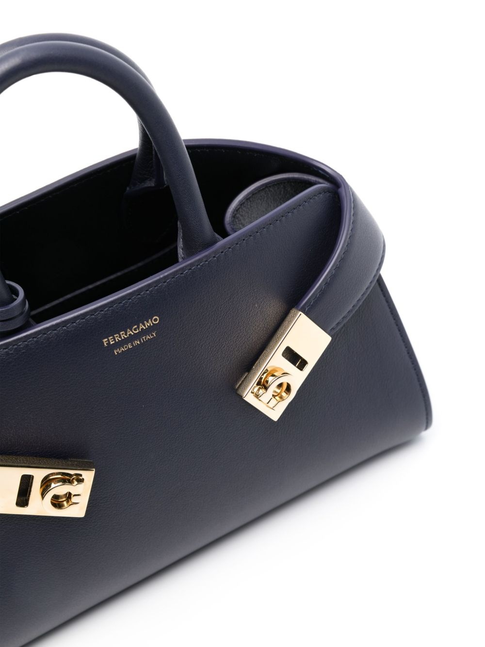 logo-print leather tote bag - 4