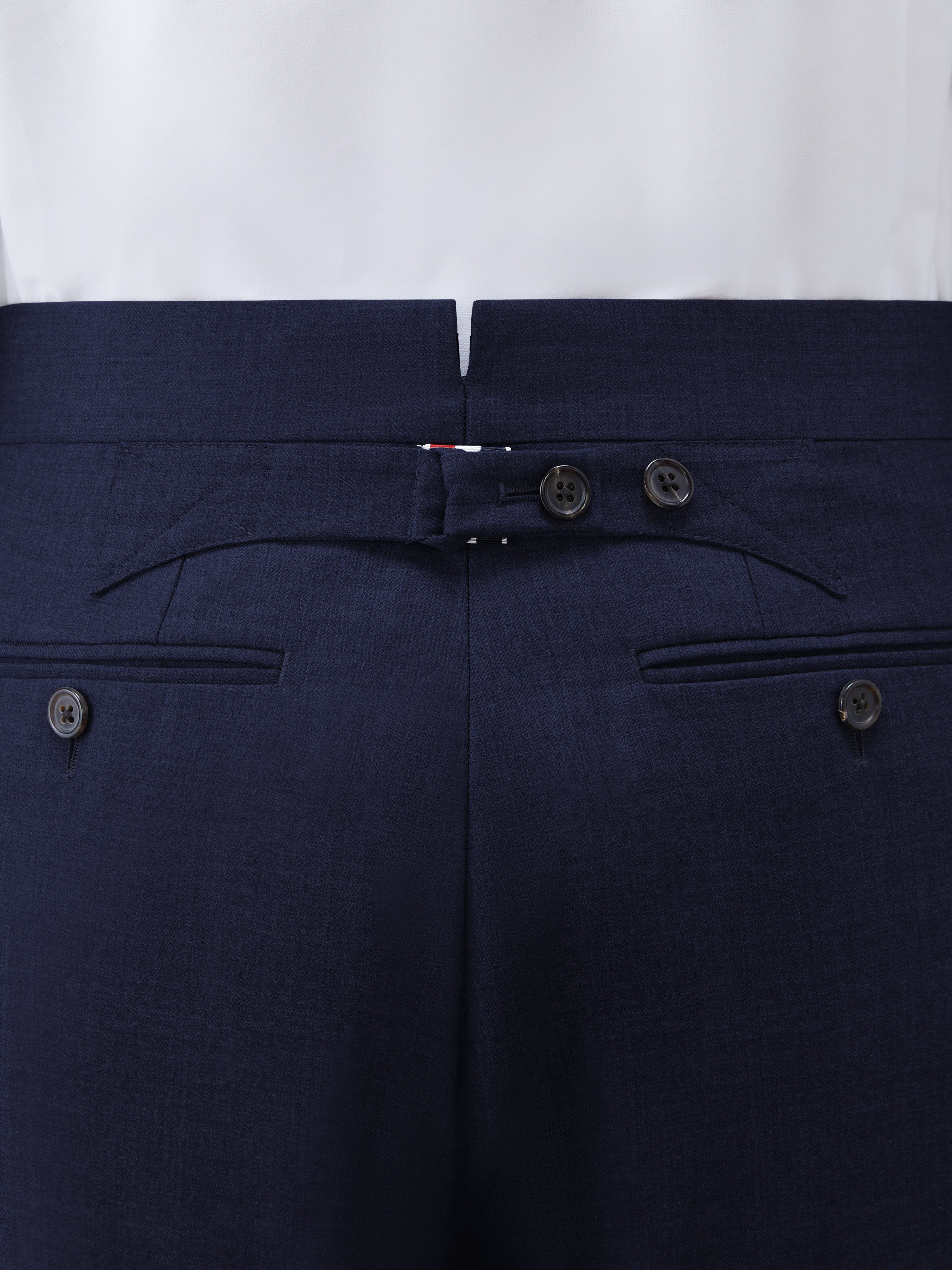 Navy Super 120's Wool Twill Classic Short - 4