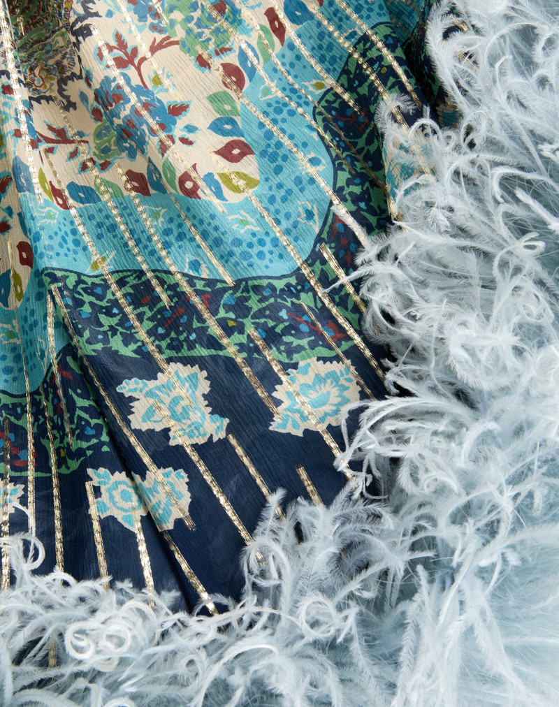 PEKIN MIDI DRESS WITH VOYAGE IMAGINAIRE PAISLE 7