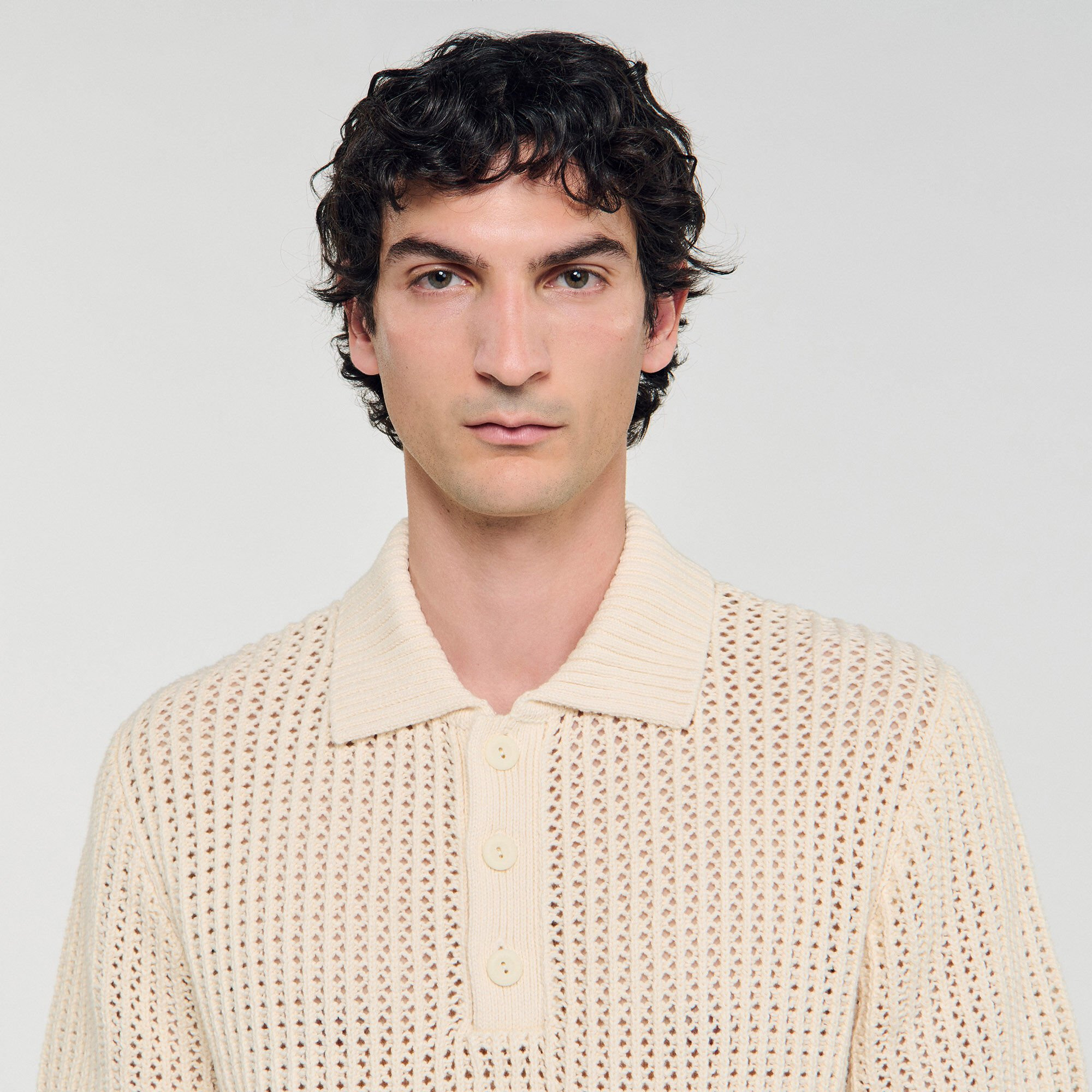 COTTON POLO SHIRT WITH POLO COLLAR - 3