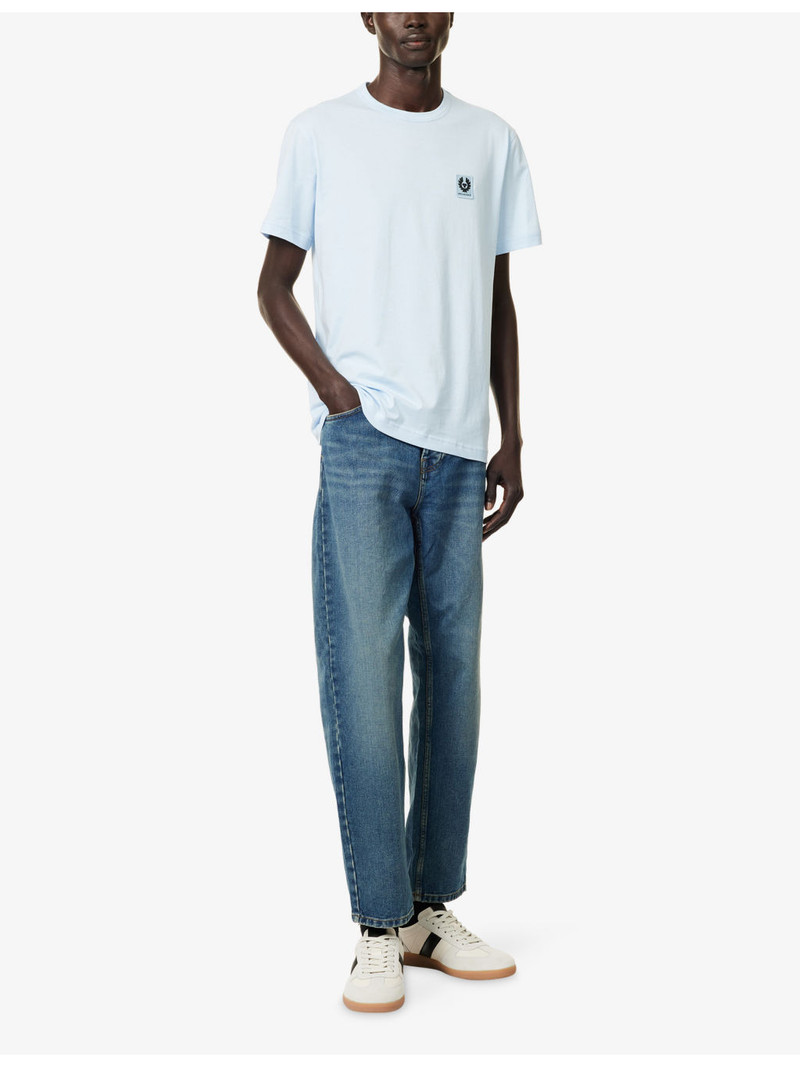 Belstaff Brand-Patch Crewneck Cotton T-Shirt outlook