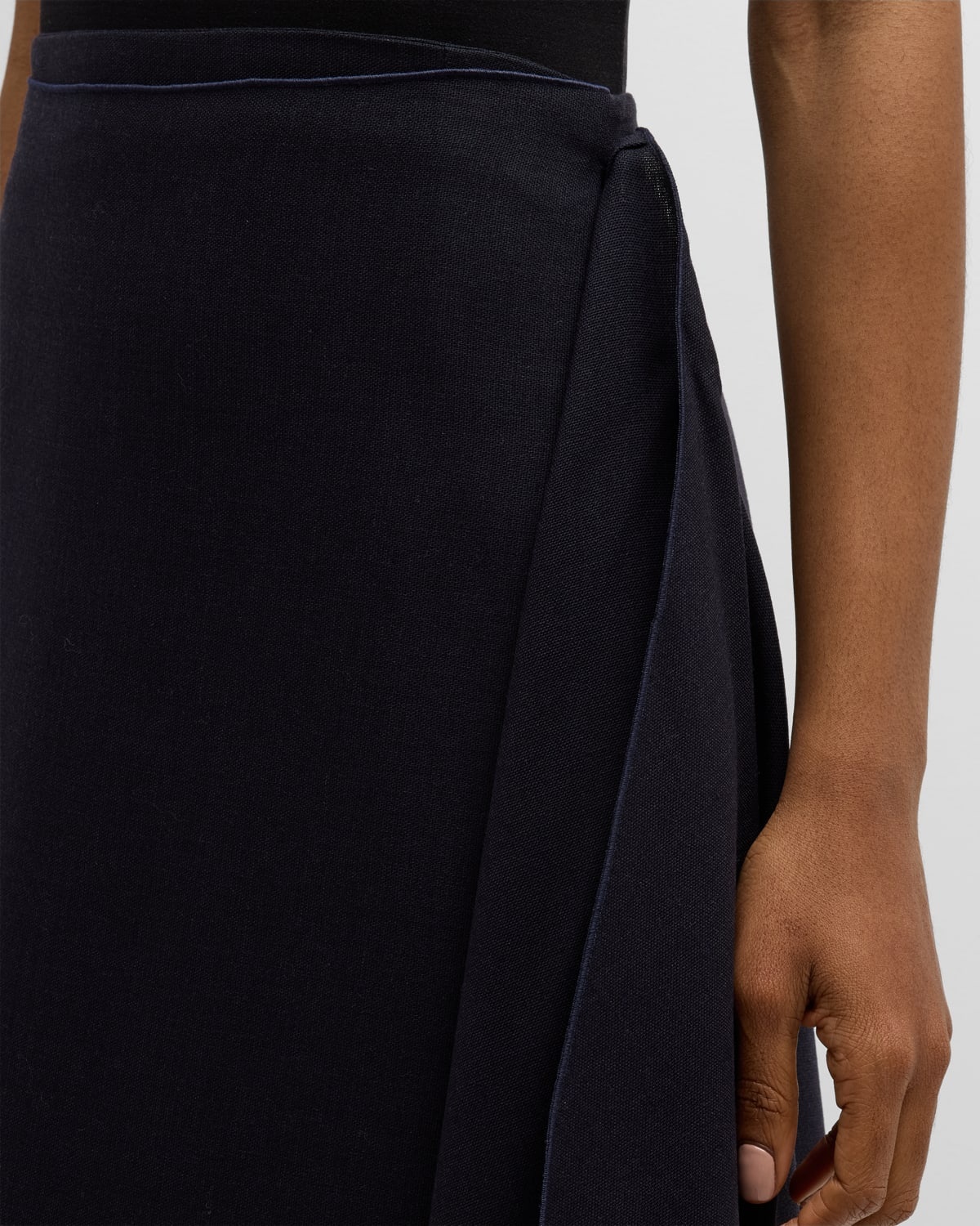 Osiride Draped Wrap Maxi Skirt - 5