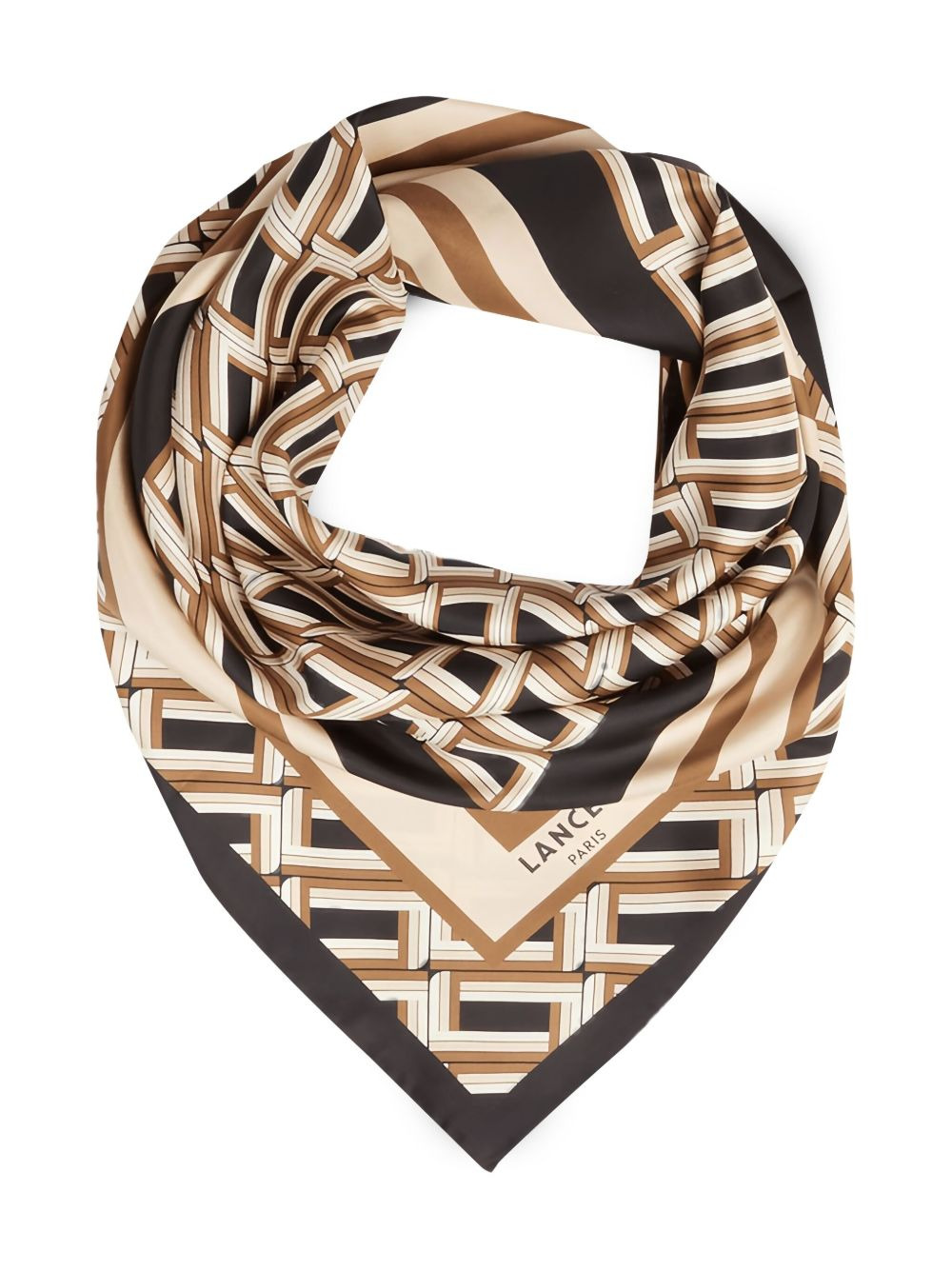 Monogramme geometric silk scarf - 2