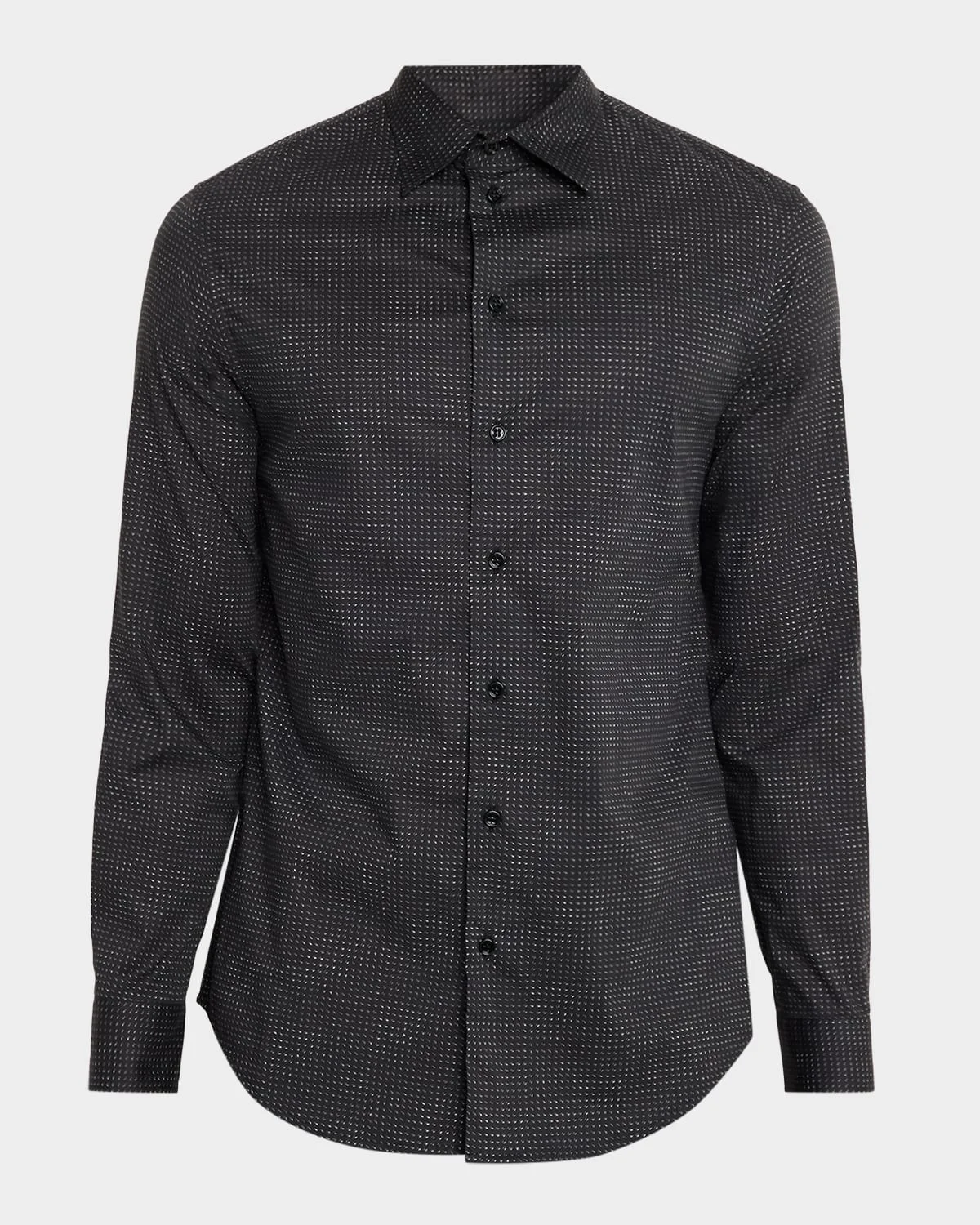 Men's Cotton Micro-Pattern Sport Shirt - 1