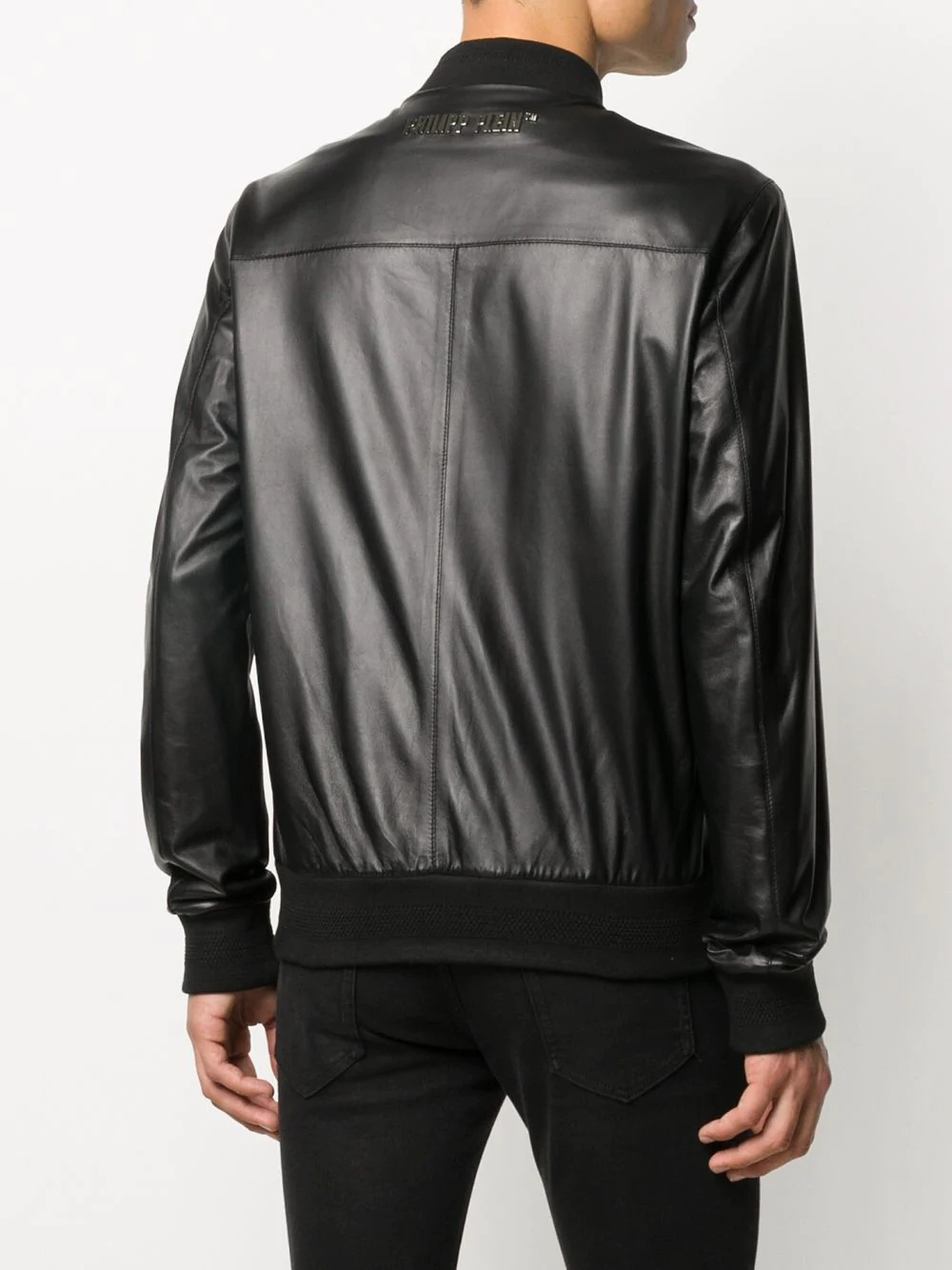 skull-plaque bomber jacket - 4