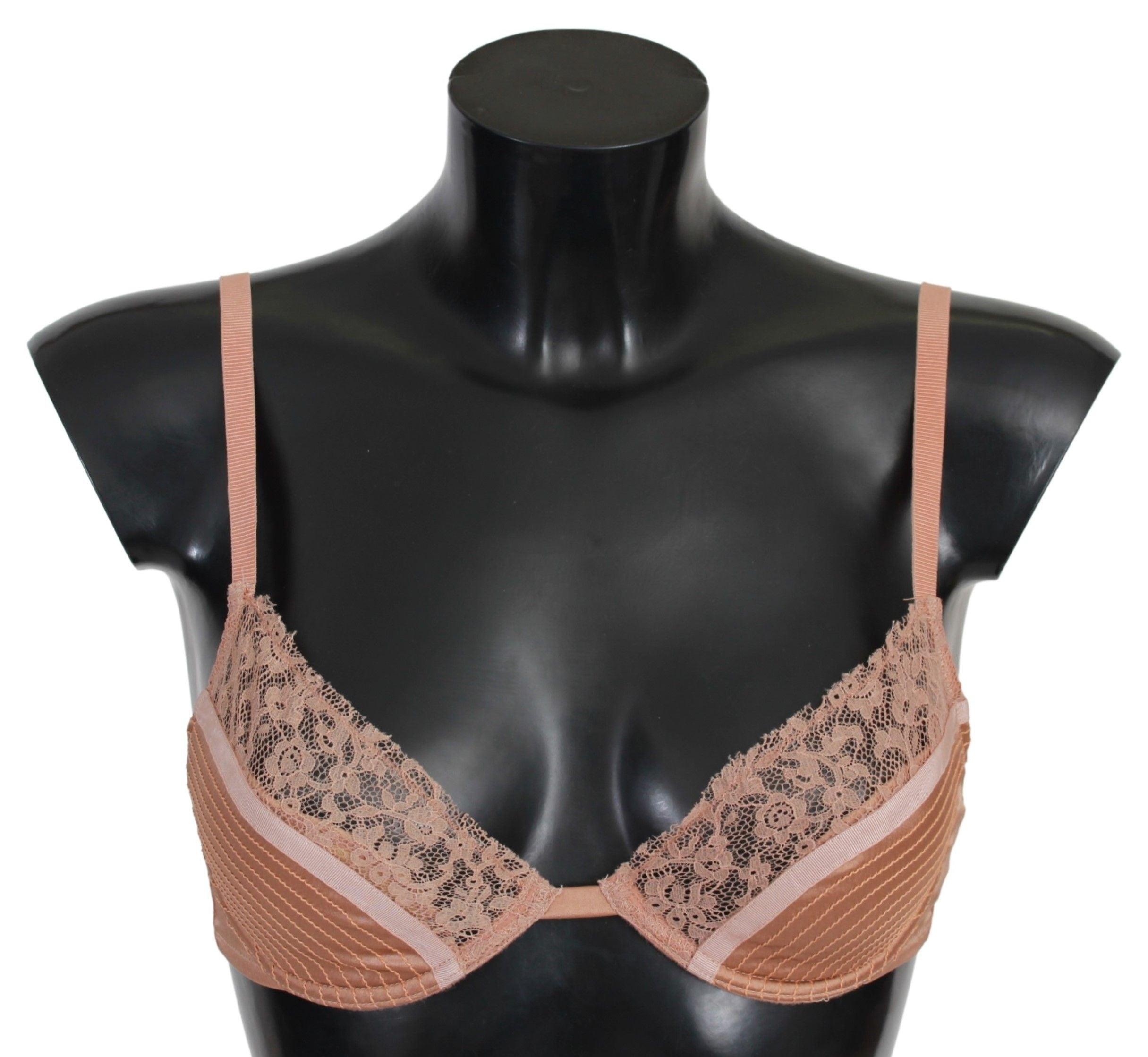 Ermanno Scervino - Ermanno Scervino Nude Lace Push Up Silk Underwear - 1