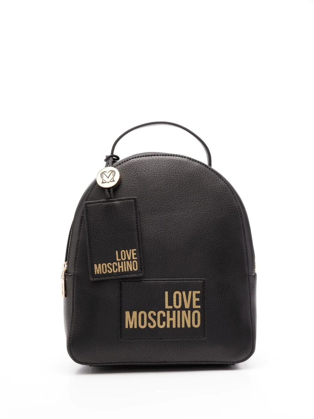 logo-print backpack - 1