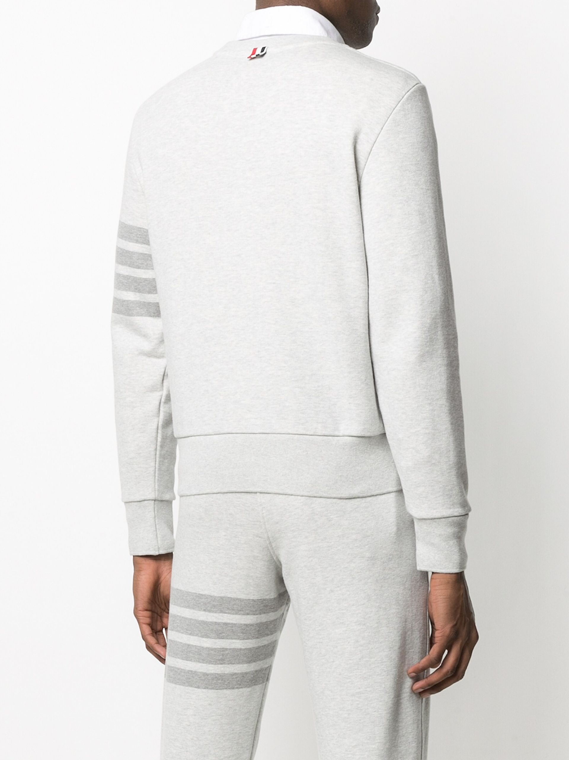 grey 4-Bar stripes cotton sweatshirt - 4