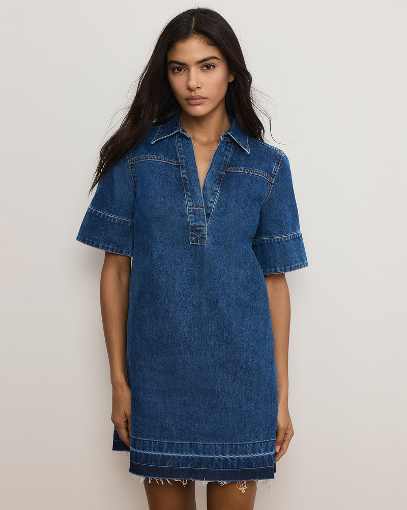 VERONICA BEARD FELICE DENIM MINI DRESS outlook