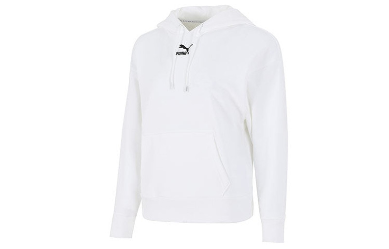 (WMNS) PUMA Classics Logo Graphics Hoodie 'White' 533155-02 - 1