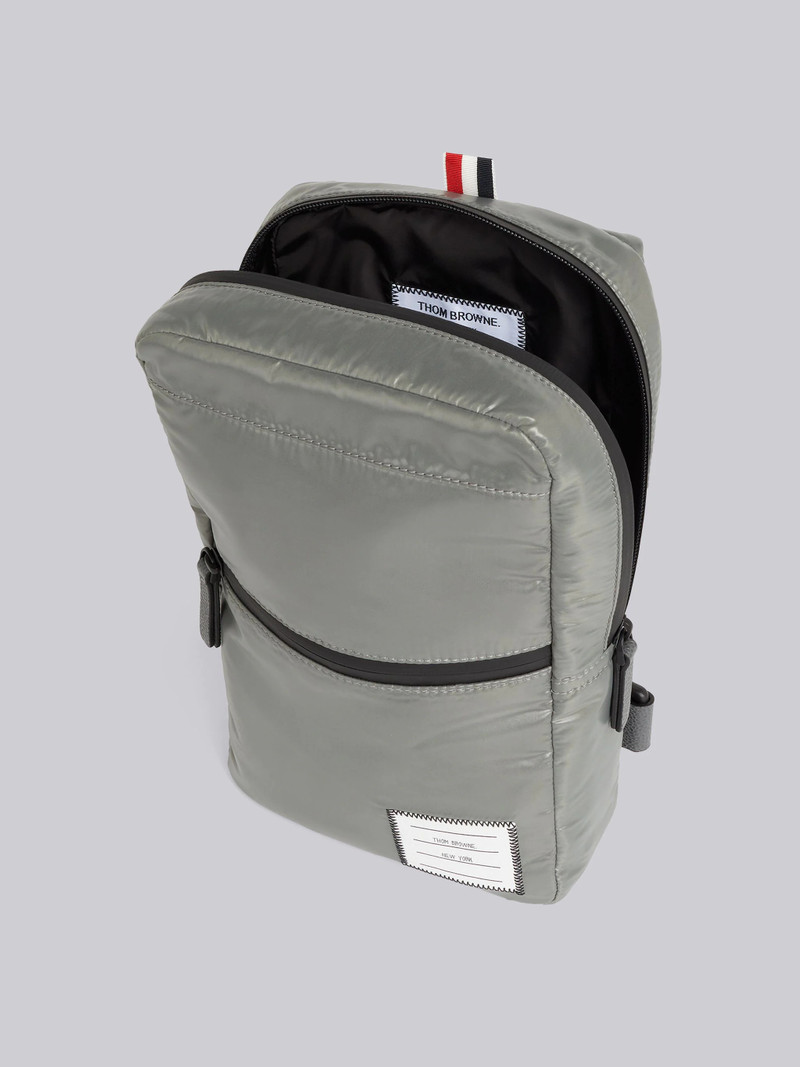 Medium Grey Ripstop Crossbody Backpack 5