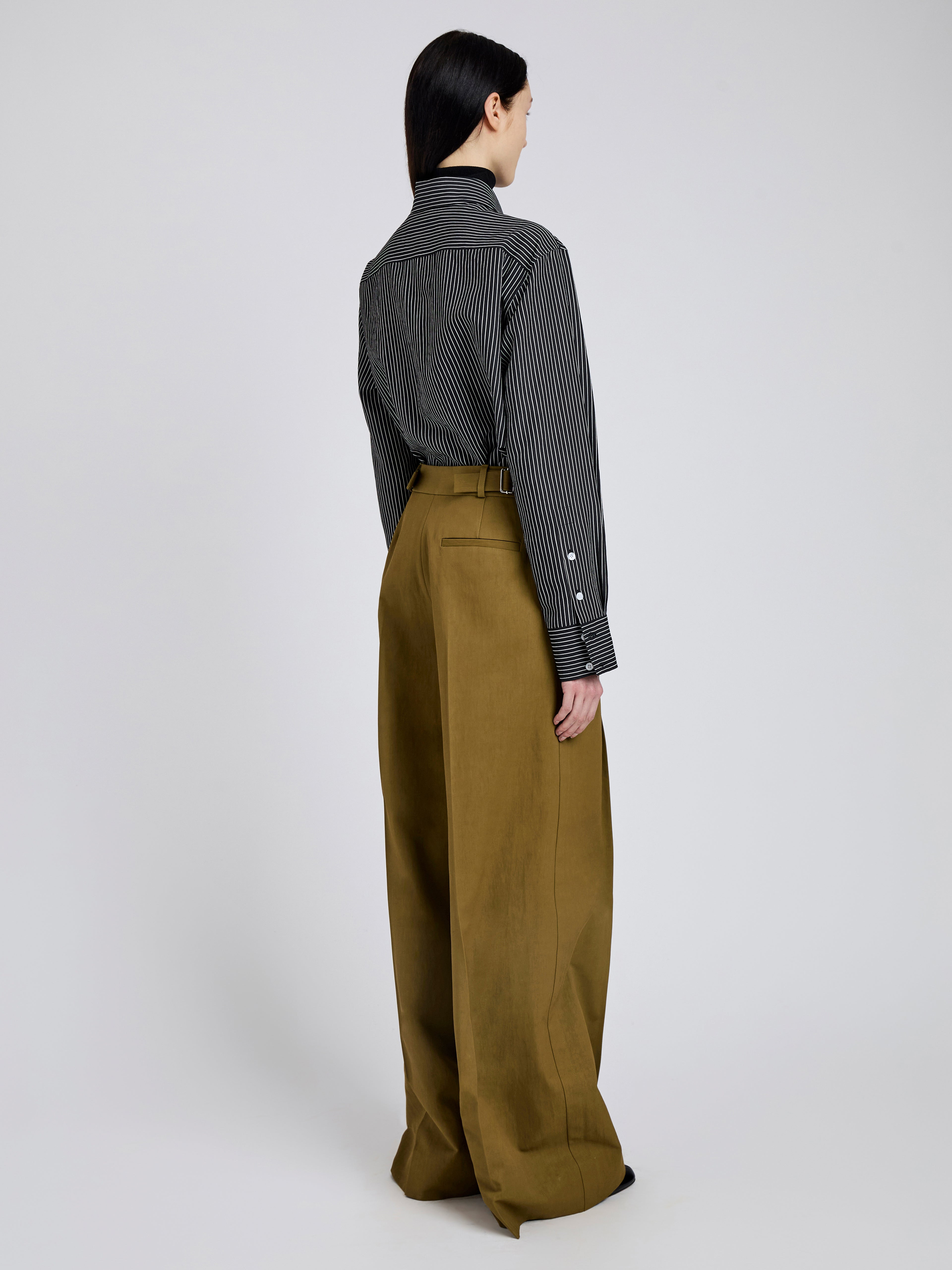 Lynsey Top in Viscose Striped Shirting - 5