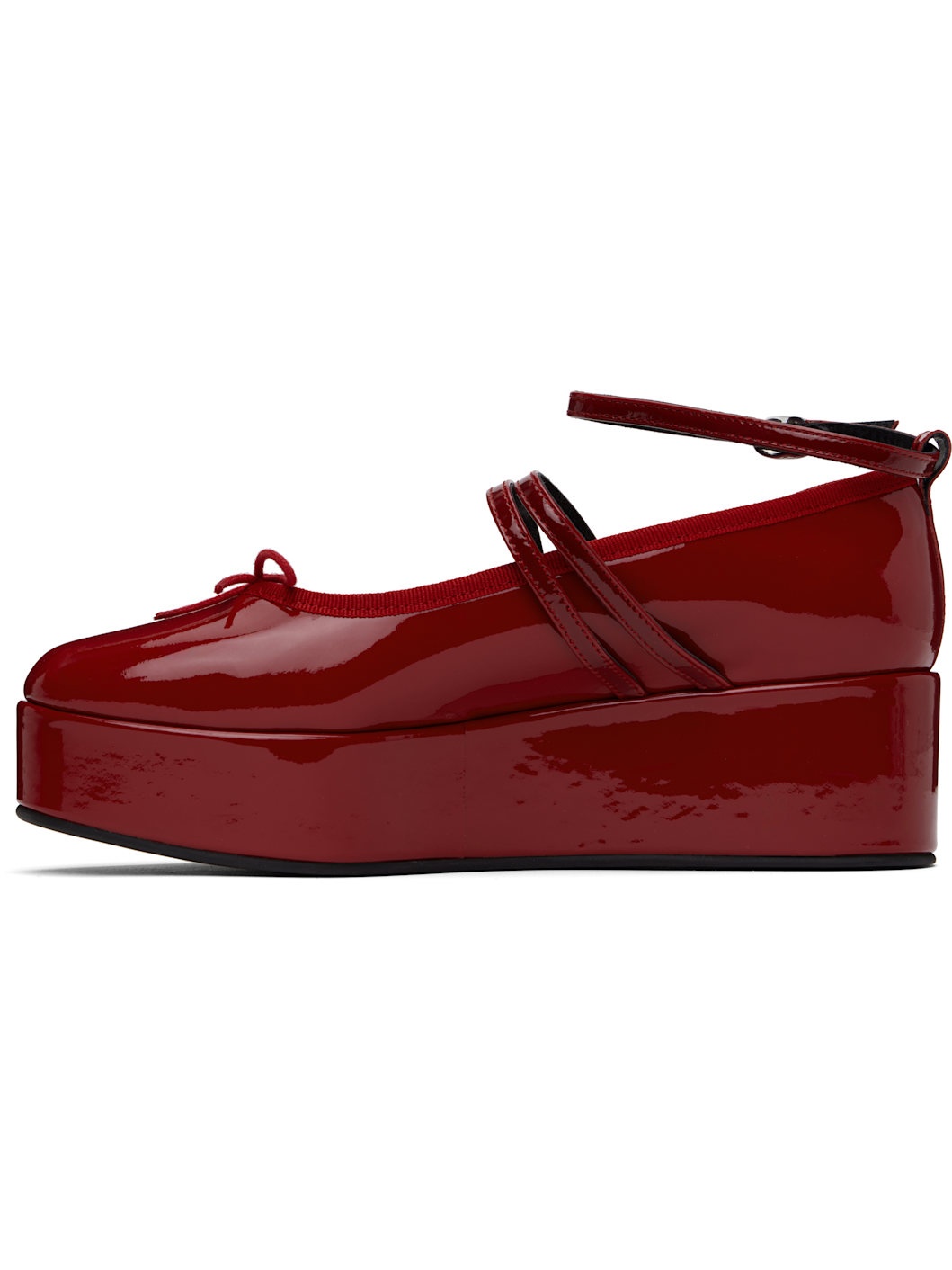 Red Cendrillon Platform Mary Jane Ballerina Flats - 3