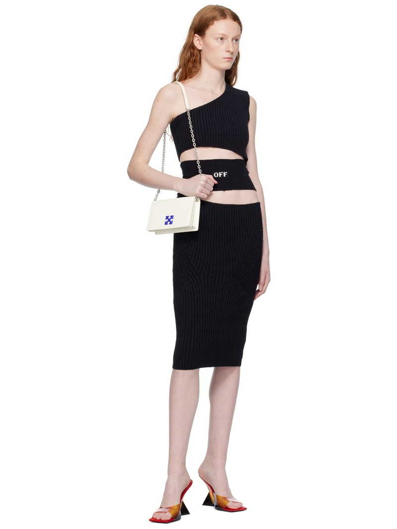 Off-White Black Single-Shoulder Midi Dress outlook