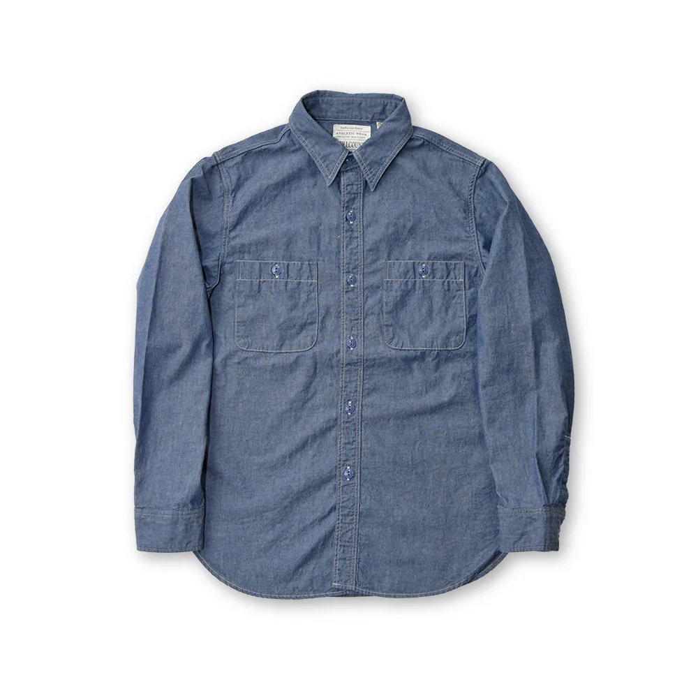 4810-22 Selvedge Chambray Shirt Blue - 1