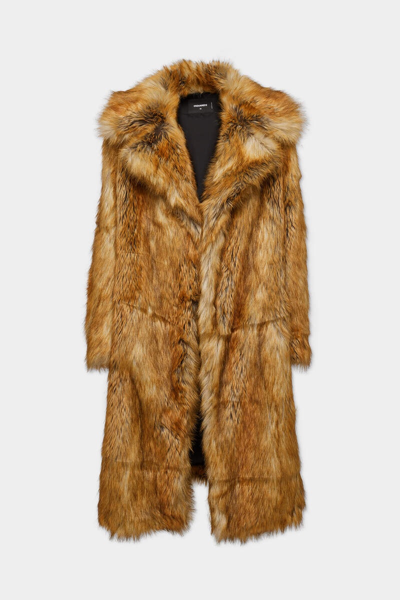 FAUX FUR LONG COAT - 1