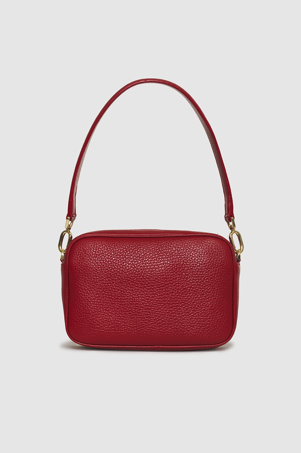 Lili Bag - Red Pebbled - 3