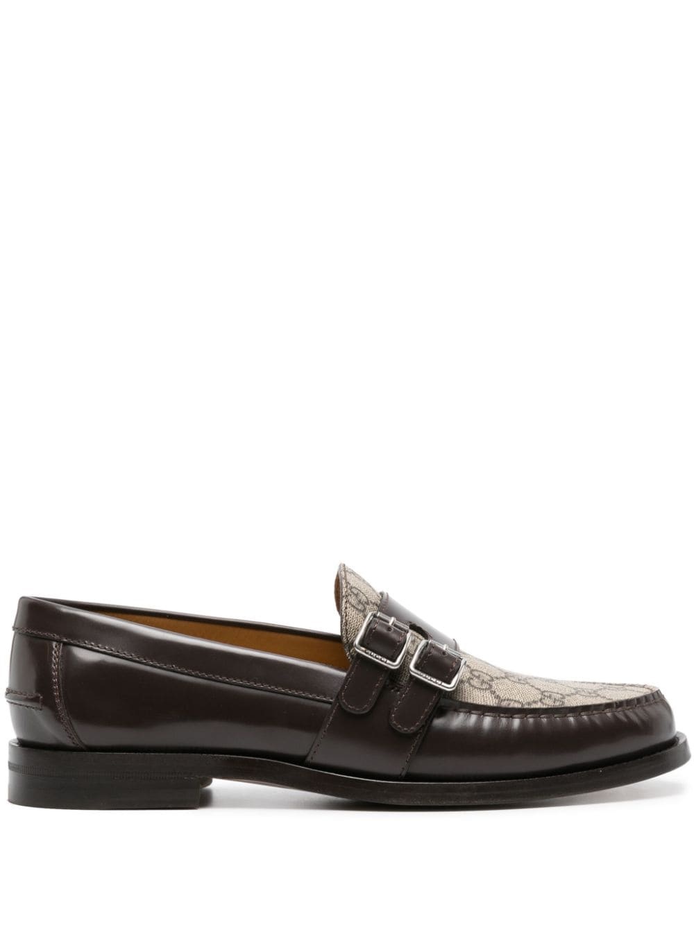 GG Supreme buckled leather loafers - 1