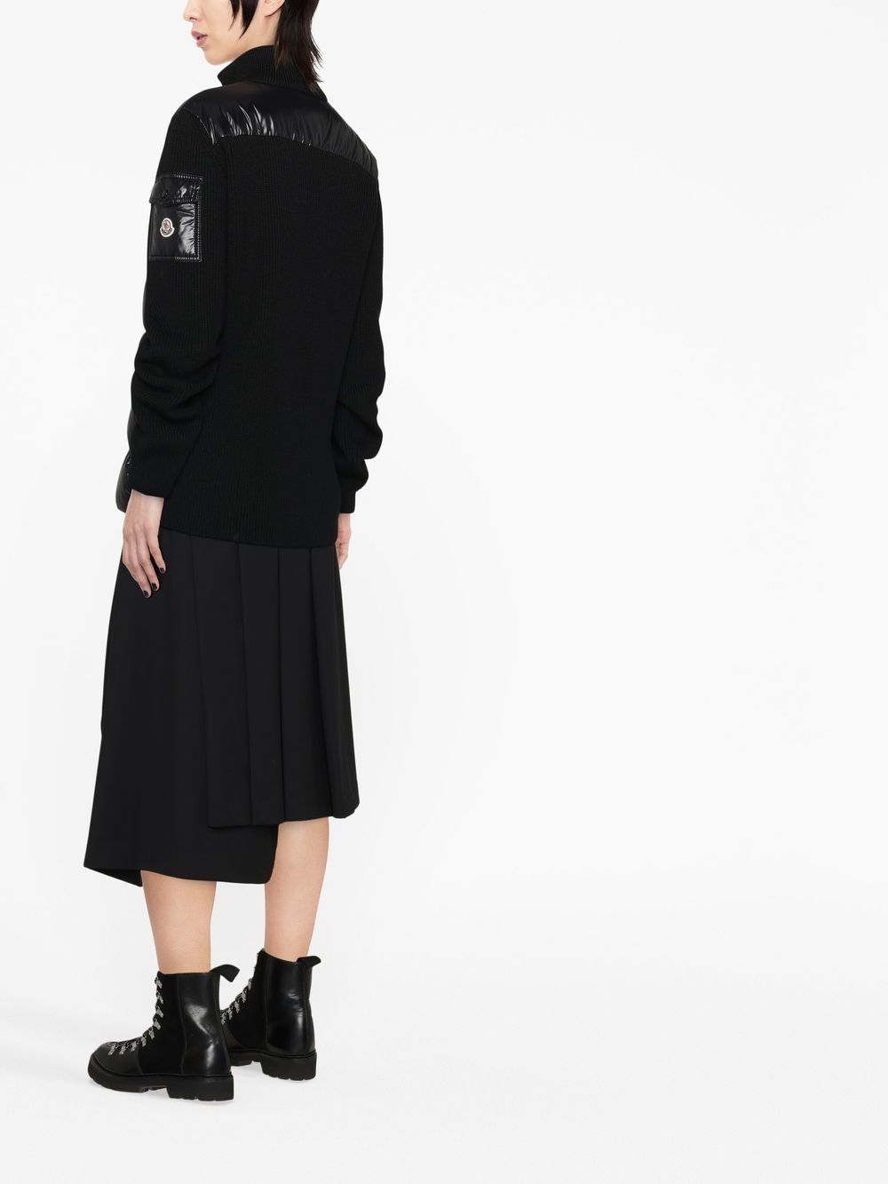 panelled down-filled jacket - 4