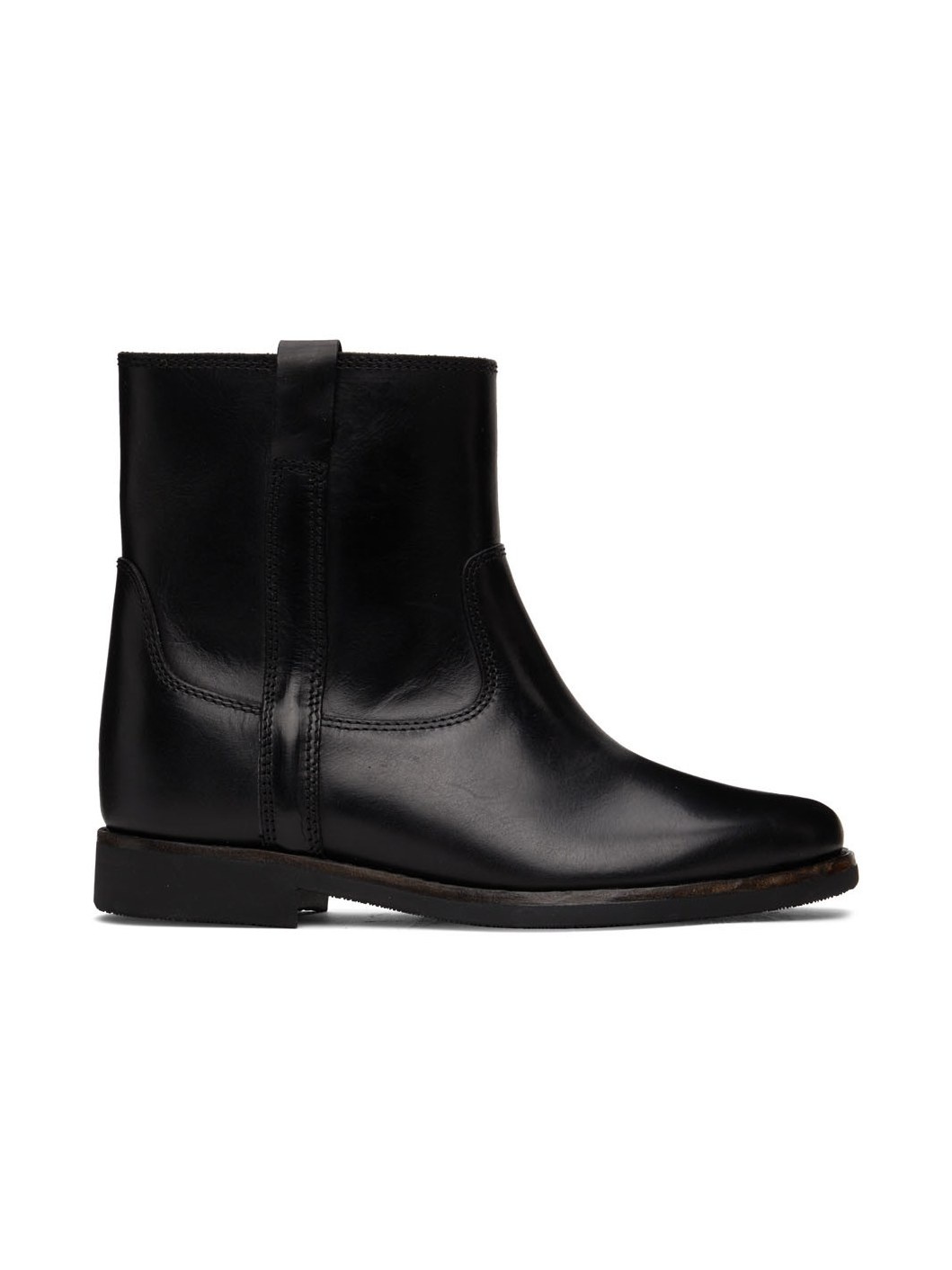 Black Leather Susee Boots - 1