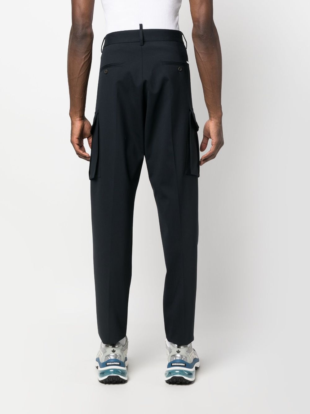 drop-crotch cargo trousers - 4