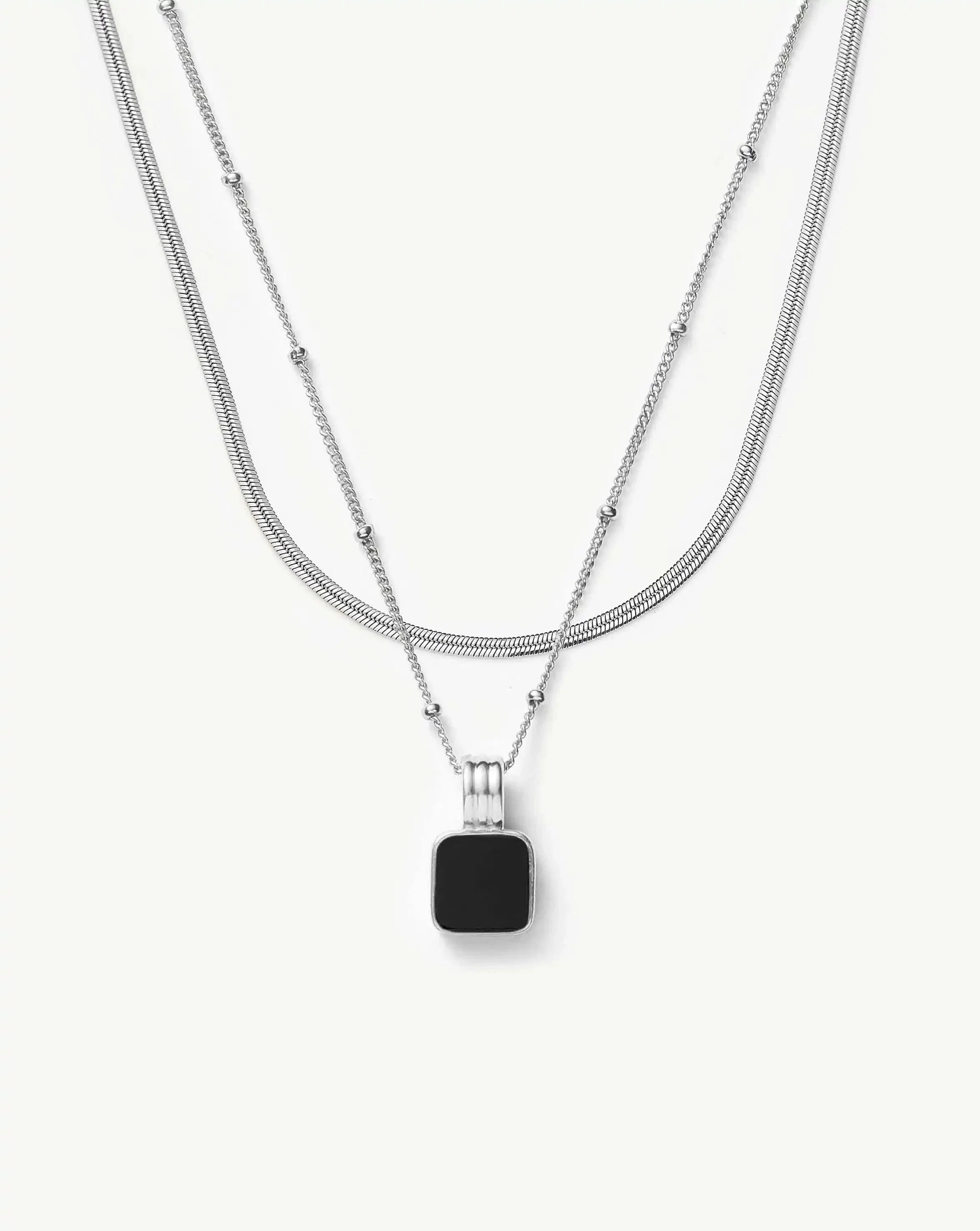 The Black Onyx Necklace Set - 1