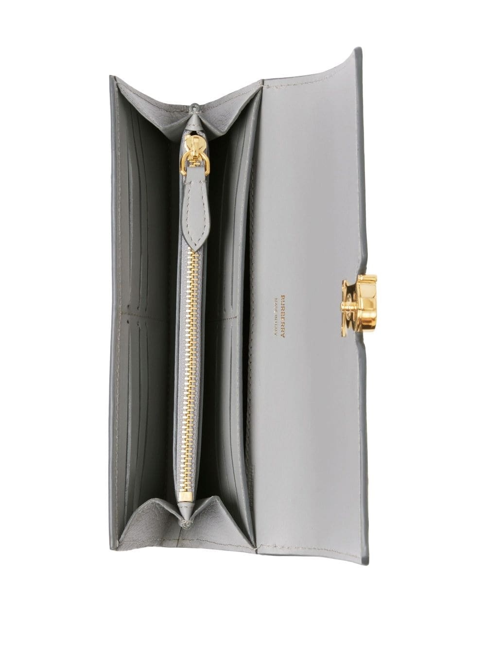 logo-plaque grained leather wallet - 4