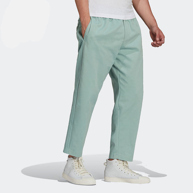 Men's adidas originals C Twill Pant Side Stripe Loose Sports Pants/Trousers/Joggers Light Blue HC860 - 4