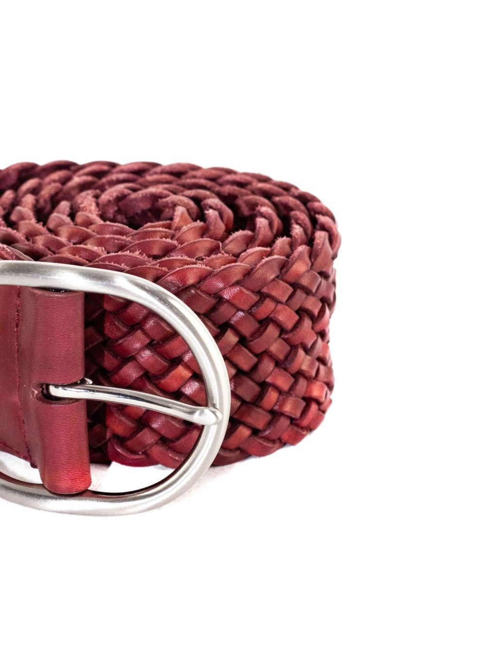 braided leather belt - 2