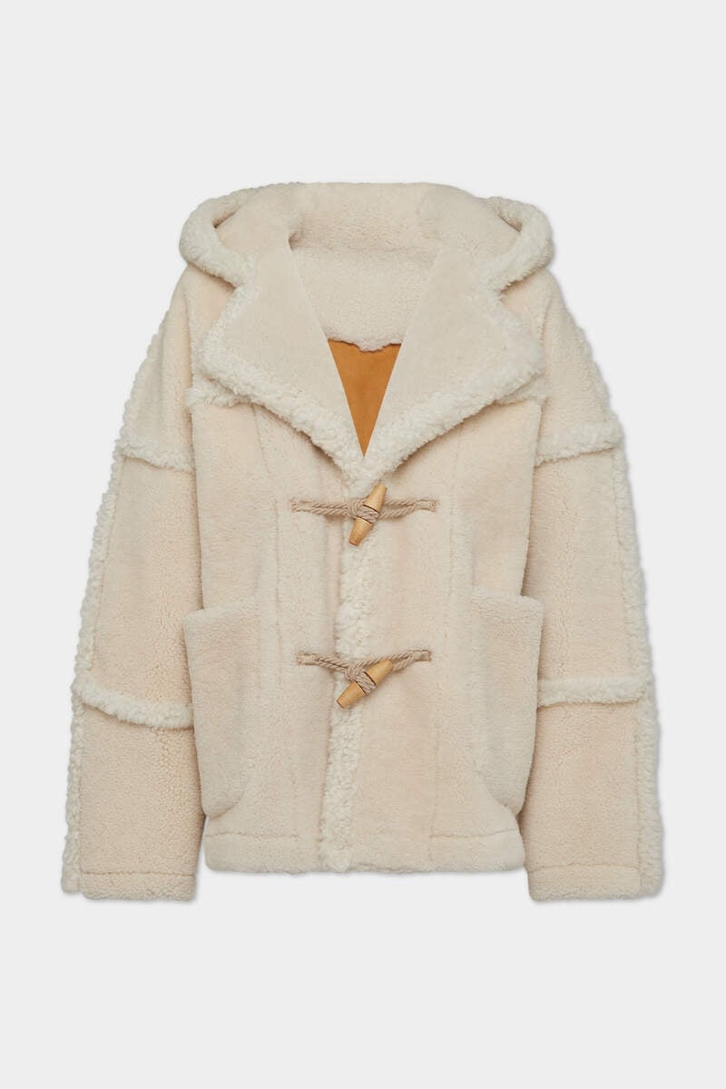 SHEARLING DUFFLE COAT - 1