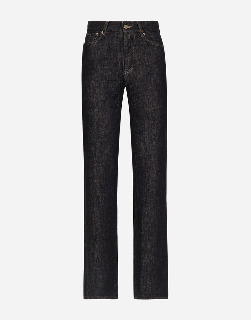 Flared cotton denim jeans 1