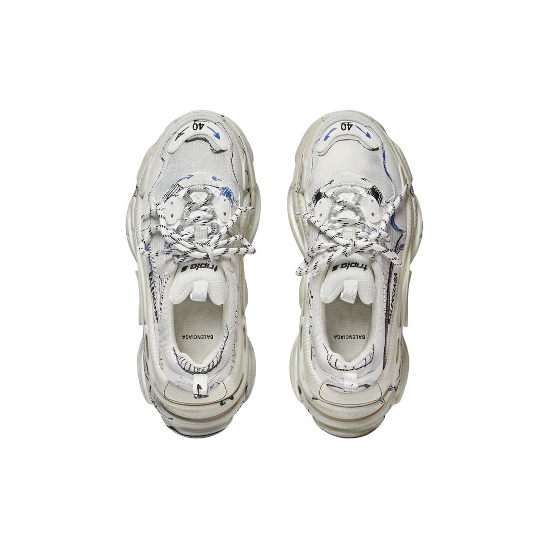 Men's Triple S Sketch Sneaker   in White - 6