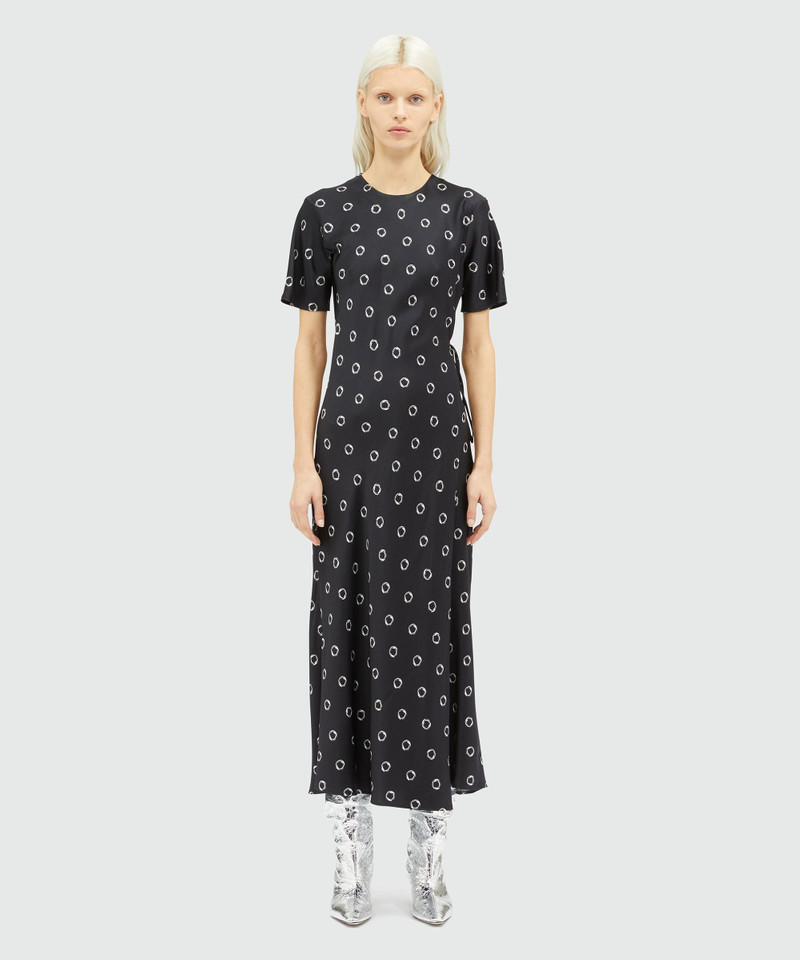MSGM Viscose print midi dress outlook