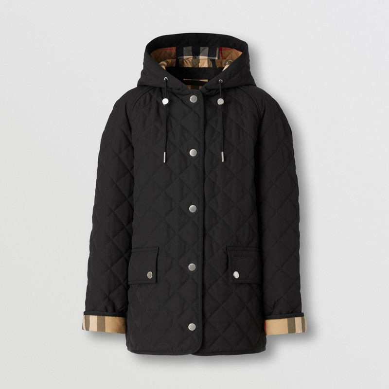Diamond Quilted Thermoregulated Hooded Jacket 1