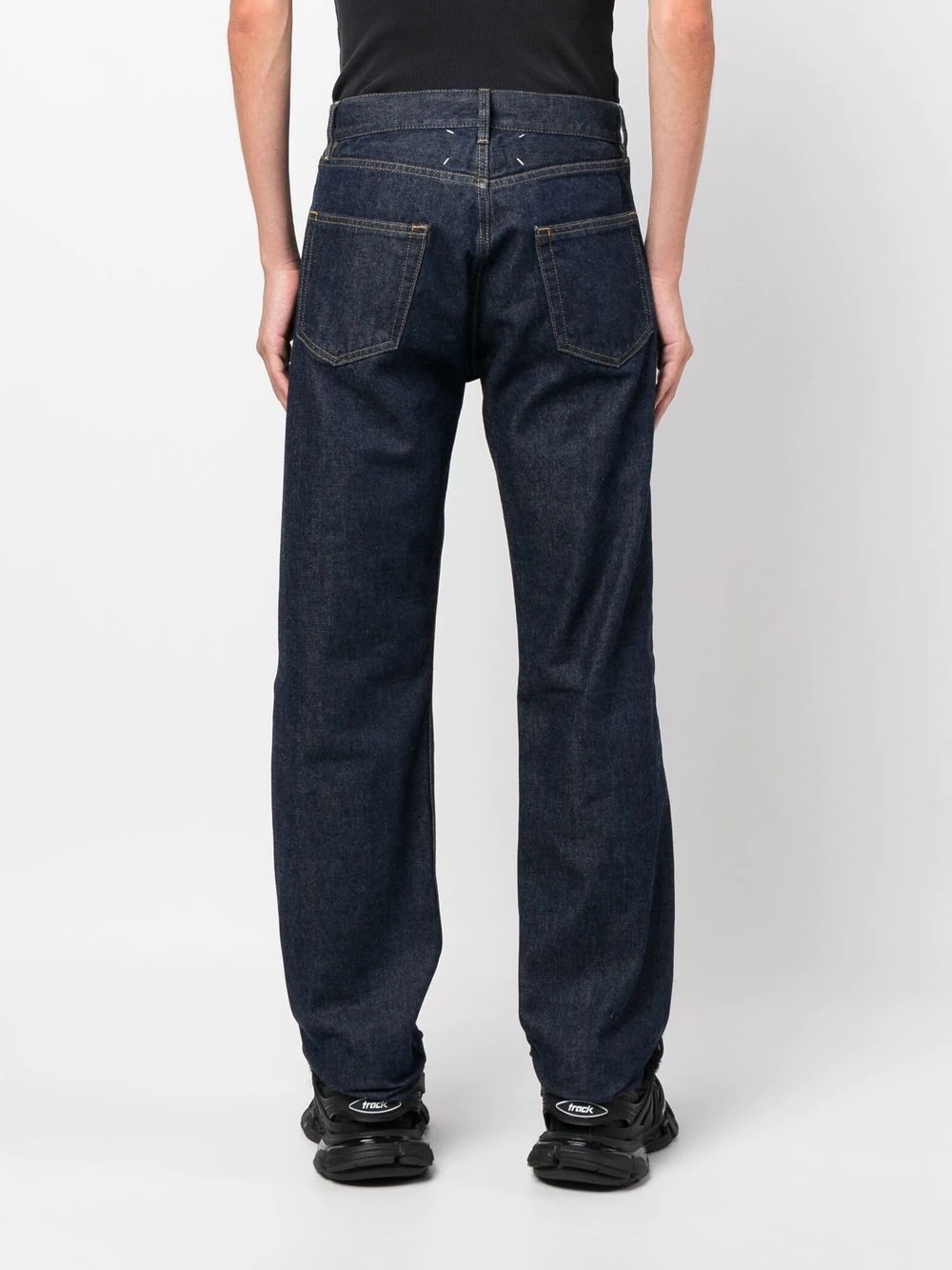 straight leg mid-rise jeans - 5