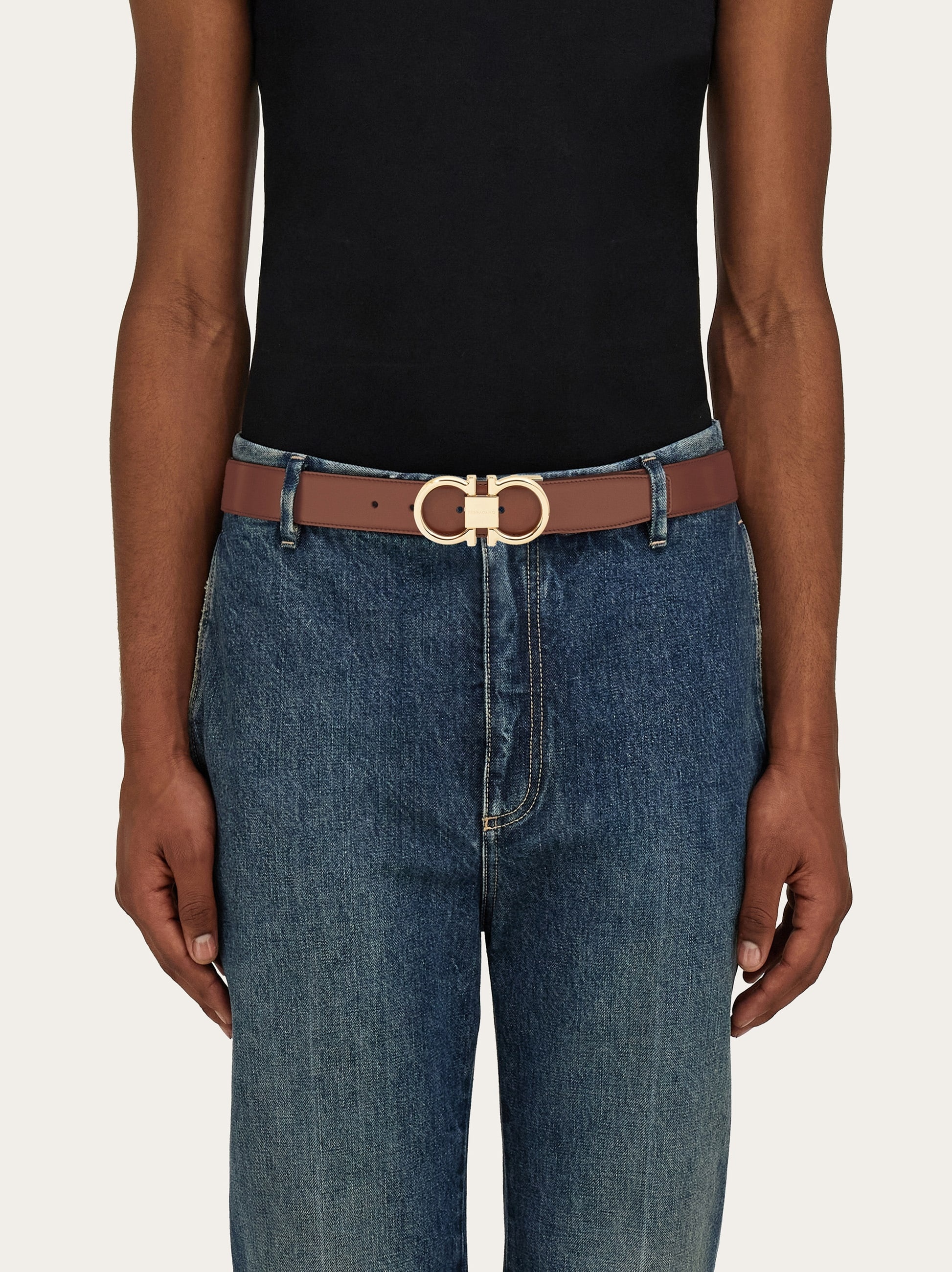 Reversible and adjustable Gancini belt - 4