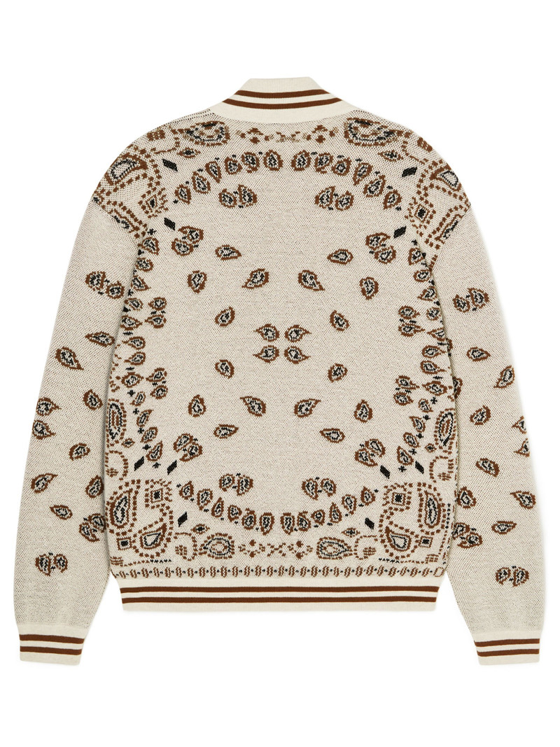 Bandana Piquet Jacquard Bomber Jacket 3