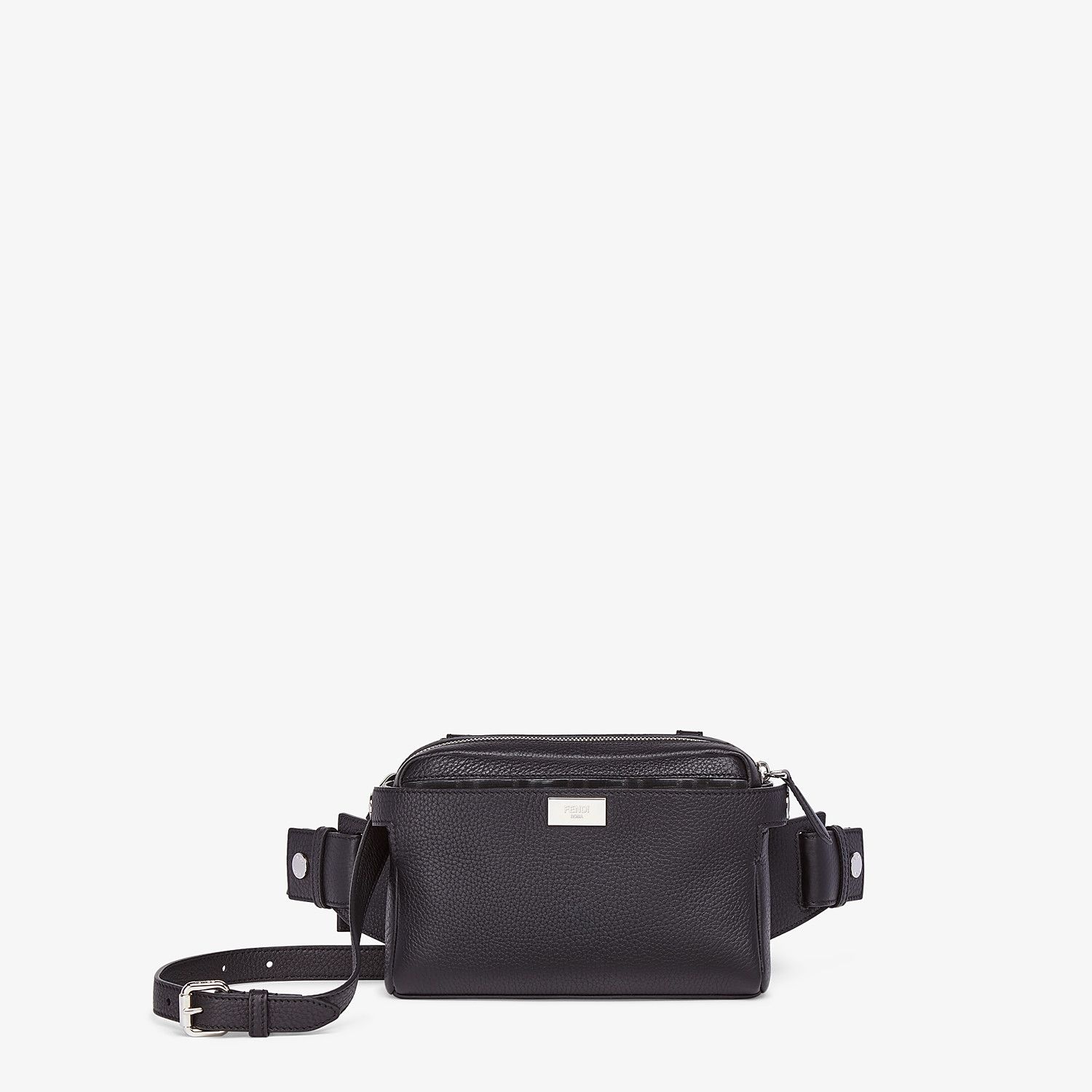 Black leather belt bag - 1