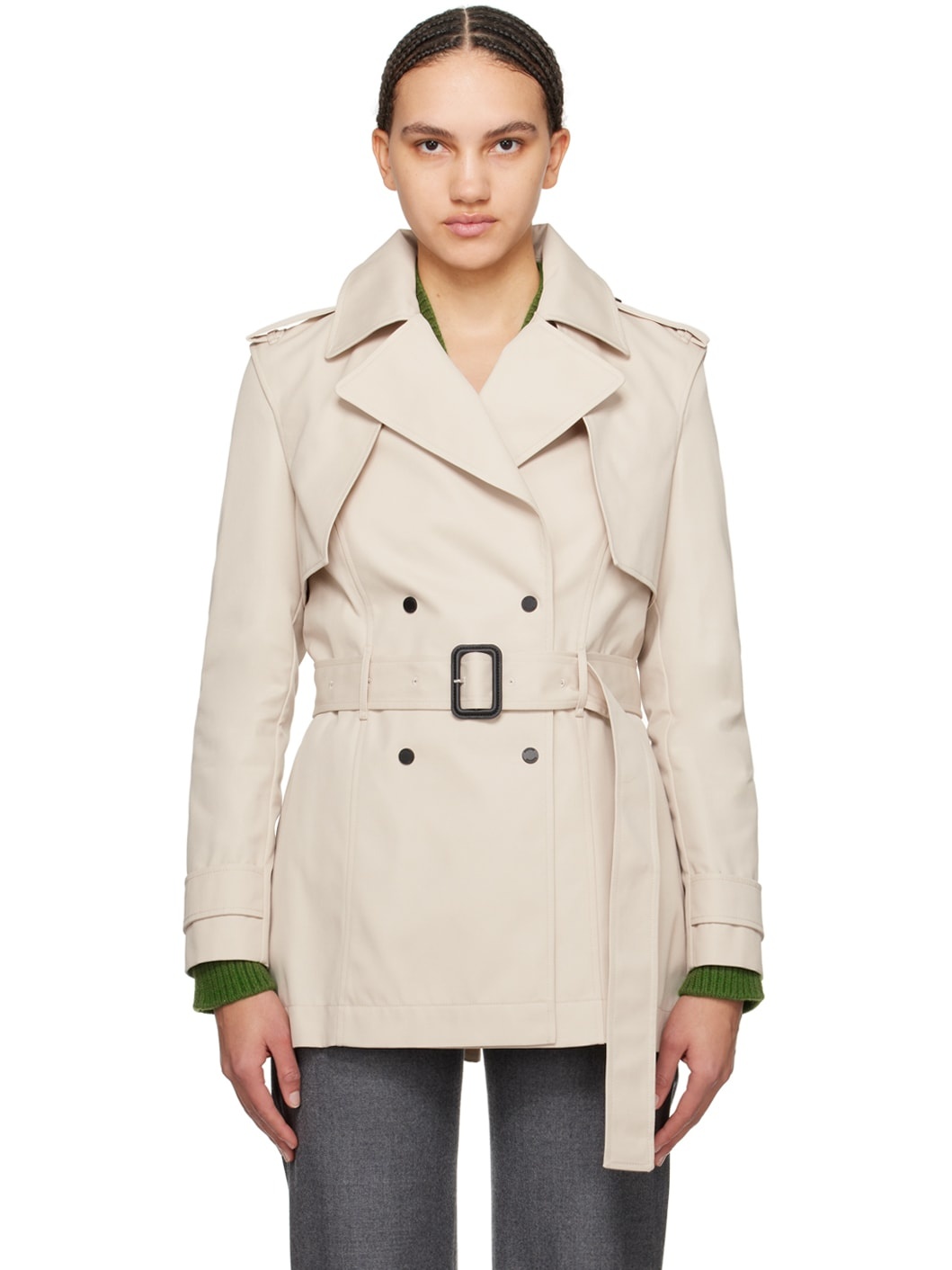 Beige Adva Trench Coat - 1