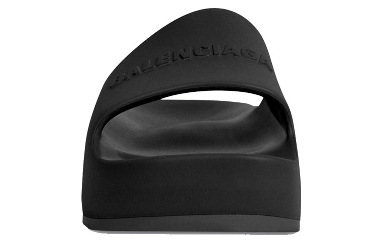 (WMNS) Balenciaga Chunky Slides 'Black' 654315W1S891000 - 5