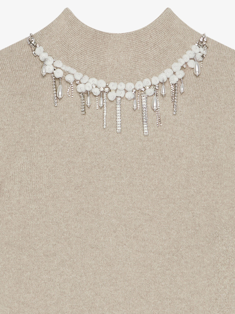 SWEATER IN WOOL AND CASHMERE WITH CRYSTALS AND PEARLS 4