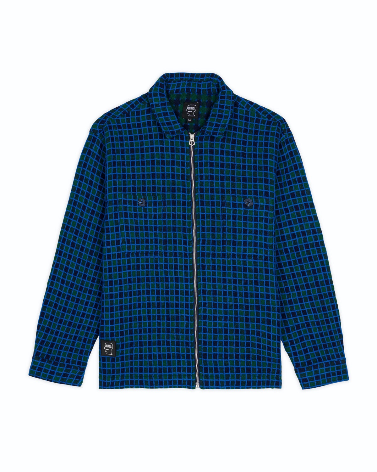 Check Mate Flannel Zip Shirt - Navy - 1