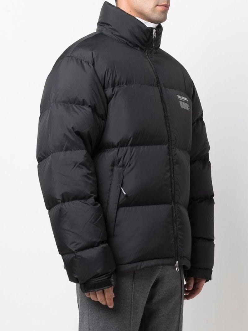 padded zip-up down jacket - 3