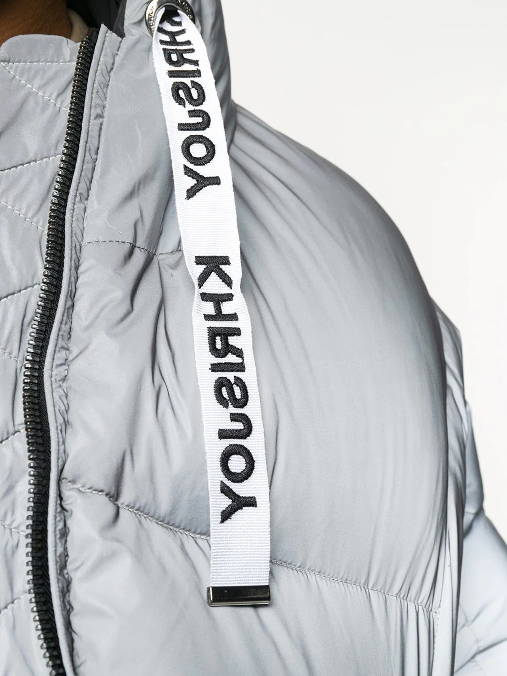 drawstring hooded down jacket - 5