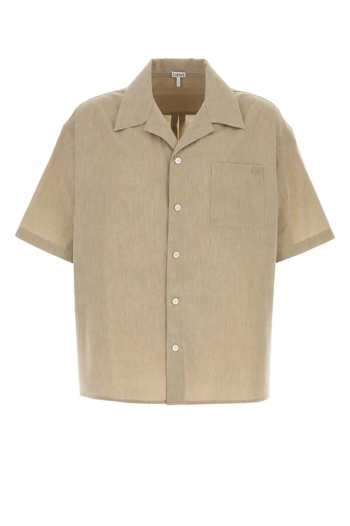 Loewe Men Sand Wool Blend Shirt - 1
