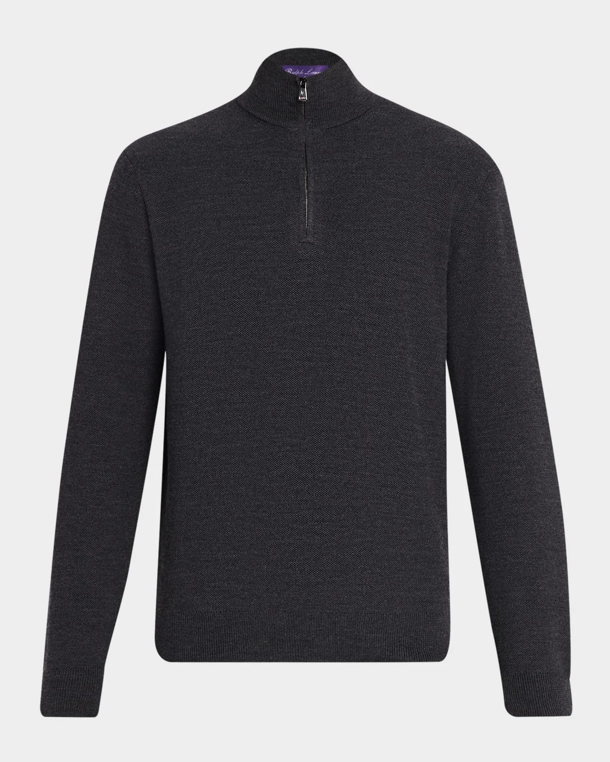 Men's Wool Knit Half-Zip Sweater - 1