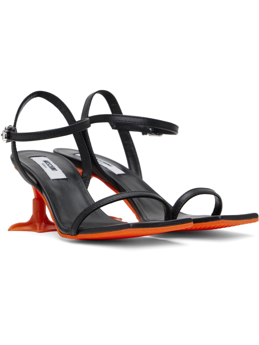 Black Duck Heeled Sandals - 4